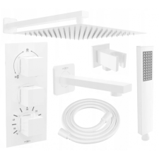 Mexen Cube DR02 beépíthetó kád-zuhany készlet fejzuhannyal 25 cm, Fehér - 77503DR0225-20 csaptelep