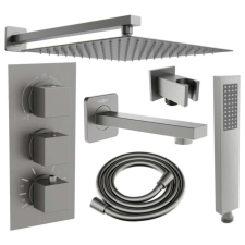 Mexen Cube DR02 Zuhanyrendszer - 25 cm, Grafit csaptelep