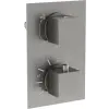Mexen Cube termosztatikus kád-zuhany csaptelep 2 kimenettel, grafit - 77502-66