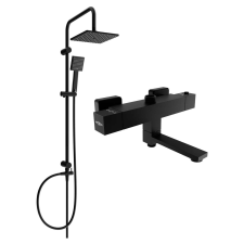 Mexen Cube Zuhany Szett - Fekete - Termosztatikus fürdőkellék