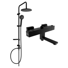 Mexen Cube Zuhanygarnitúra - Fekete - Termosztátos fürdőkellék