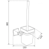 Mexen Dalia WC-kefe, Arany - 7017350-50