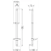 Mexen DB zuhanyrúd szappantartóval 75 cm, Fekete - 79384-70