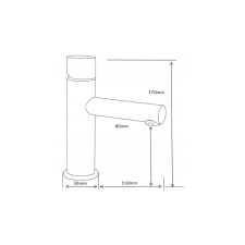 Mexen Elba One mosdó csaptelep, Fehér - 74101-20 csaptelep