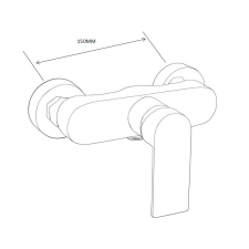 Mexen Erik fali zuhany szett fejzuhannyal és csapteleppel Royo, Króm - 72240205-00 csaptelep