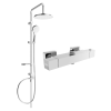Mexen Erik  Zuhanyszett fali   termosztátos   Cube, króm - 77250205-00 Zuhany szett komplett