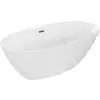 Mexen Eris szabadon álló kád 180 x 80 cm, fehér, gun gray polírozott túlfolyó - 53441808000-66
