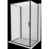Mexen Exo-3S 3-falú, 160 x 95 cm-es tolóajtós zuhanykabin, átlátszó, fekete - 8151-160-095-70-00-3S