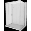 Mexen Exo-3S 3-falú zuhanykabin tolóajtóval 150 x 100 cm, átlátszó, króm - 8152-150-100-01-00-3S