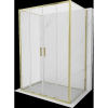 Mexen Exo-3S 3-oldalú, tolóajtós zuhanykabin 150 x 70 cm, áttetsző, arany - 8152-150-070-50-00-3S