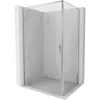 Mexen Exo nyíló zuhanyfülke 80 x 70 cm, átlátszó, króm - 8181-080-070-01-00