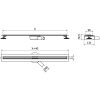 Mexen Flat 360° Slim forgó zuhanyfolyóka 130 cm, Króm - 1041130