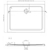 Mexen Flat téglalap alakú slim zuhanytálca  110 x 80 cm, Fekete, szifon Króm - 40708011
