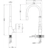 Mexen Flex konyhai csaptelep, Króm/Szürke - 670900-06