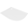 Mexen Flow félköríves aszimmetrikus slim bal 100 x 80 cm, fehér fényes - 46Q108010L