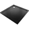 Mexen Flow négyzet alakú slim zuhanytálca 80 x 80 cm, fekete matt - 46S708080