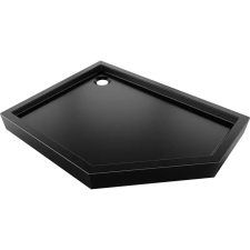 Mexen Flow+ ötszögletű bal oldali zuhanytálca 100 x 90 cm, fekete matt - 46P709010LH fürdőkellék