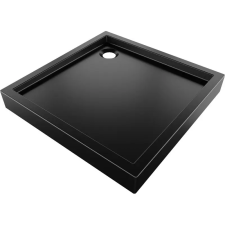 Mexen Flow+ zuhanytálca, négyzet alakú, 70 x 70 cm, fekete matt - 46S707070H fürdőkellék