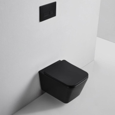 Mexen Gamma Misa szögletes WC csésze fekete, beépíthető szaniter