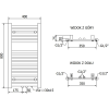 Mexen Hades fürdőszobai fűtőtest 800 x 400 mm, 320 W, fekete - W104-0800-400-00-70