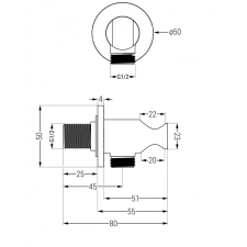 Mexen Kai DR70 beépíthetó kád-zuhany készlet fejzuhannyal 25 cm, Sötétszürke - 77602DR70251-66 fürdőkellék