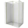 Mexen Kioto-F zuhanyfal Walk-in kerettel 110 x 80 cm, átlátszó 8 mm, arany - 800-110-202-04-50-080