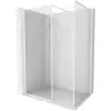 Mexen Kioto-F zuhanyfal Walk-in kerettel 130 x 70 cm, átlátszó 8 mm, fehér - 800-130-202-04-20-070