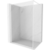 Mexen Kioto-F zuhanyfal Walk-in kerettel 135 x 202 cm, átlátszó 8 mm, fehér - 800-135-104-20-00