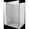 Mexen Kioto+ L Walk-in zuhanyfal polccal 80 x 200 cm, fekete minta, arany csiszolt - 800-080-123-55-70
