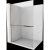 Mexen Kioto+ L zuhanyfal polccal Walk-in 65 x 200 cm, átlátszó, rózsaszín arany - 800-065-123-60-00