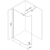 Mexen Kioto lekerekített zuhanyfal 160 x 200 cm, Átlátszó 8 mm, Króm - 800-160-101-01-06