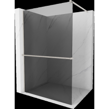 Mexen Kioto+ Walk-in zuhanyfal 100 x 200 cm, grafit, kefélt nikkel fürdőkellék