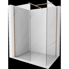 Mexen Kioto Walk-in zuhanyfal 100 x 85 cm, átlátszó, rózsaarany fürdőkellék