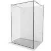 Mexen Kioto Walk-In Zuhanyfal - 100x200 cm - Fekete/Rózsaszín Arany