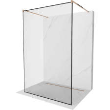 Mexen Kioto Walk-In Zuhanyfal - 100x200 cm - Fekete/Rózsaszín Arany kád, zuhanykabin