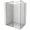Mexen Kioto Walk-in zuhanyfal 110 x 110 cm, fekete minta, arany - 800-110-202-50-70-110