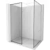 Mexen Kioto Walk-in zuhanyfal 110 x 110 cm, fekete minta, fehér - 800-110-202-20-70-110
