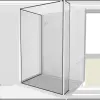 Mexen Kioto Walk-in zuhanyfal 110 x 110 x 30 cm, fekete minta, fehér - 800-110-110-221-20-70-030