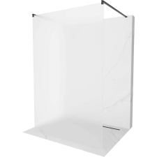 Mexen Kioto Walk-In Zuhanyfal - 110x200 cm - 8 mm Szatén Üveg - Fekete kád, zuhanykabin