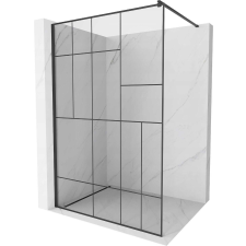 Mexen Kioto Walk-in Zuhanyfal - 110x200 cm - Fekete kád, zuhanykabin