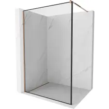 Mexen Kiotó Walk-In Zuhanyfal - 110x200 cm - Fekete/Rózsaszín Arany kád, zuhanykabin