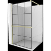 Mexen Kioto+ Walk-in zuhanyfal 120 x 200 cm, fekete minta, arany kefélt - 800-120-121-55-77