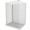 Mexen Kioto Walk-in zuhanyfal 130 x 70 cm, átlátszó, rózsaarany - 800-130-212-60-00-070