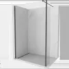 Mexen Kioto Walk-in zuhanyfal 140 x 40 cm, átlátszó, fekete - 800-140-212-70-00-040