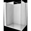 Mexen Kioto Walk-in zuhanyfal 140 x 70 cm, átlátszó, gun gray kefélt - 800-140-202-01-00-070