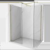 Mexen Kioto Walk-in zuhanyfal 160 x 75 cm, átlátszó, arany - 800-160-202-50-00-075