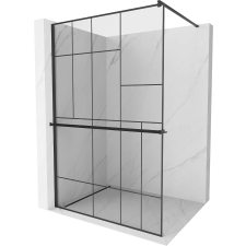 Mexen Kioto+ Walk-in Zuhanyfal - 70x200 cm - Fekete kád, zuhanykabin