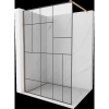Mexen Kioto Walk-in zuhanyfal 90 x 200 cm, fekete minta 8 mm, sorszabályozott réz - 800-090-101-65-78