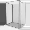 Mexen Kioto Walk-in zuhanyfal 90 x 70 x 40 cm, fekete minta, gun gray csiszolt - 800-090-070-221-66-70-040