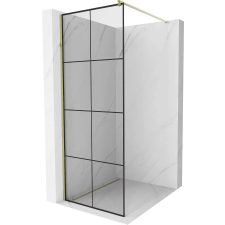 Mexen Kiotó Walk-in Zuhanyfal - 90x200 cm - Fekete/Arany kád, zuhanykabin